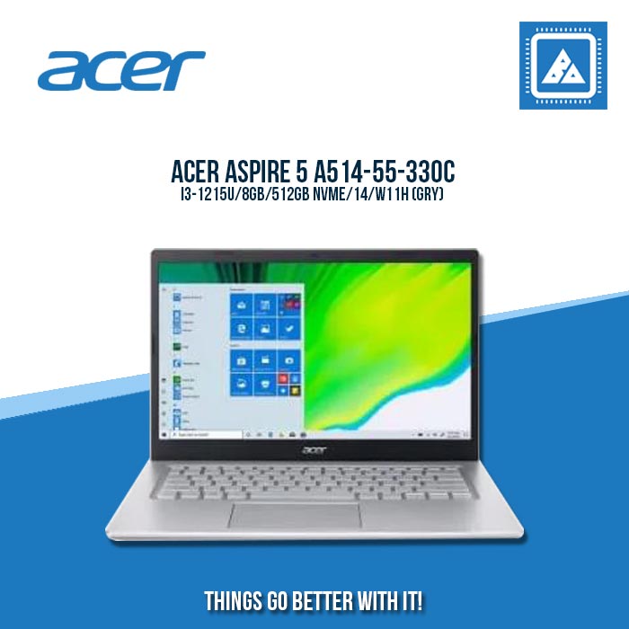 ACER ASPIRE 5 A514-55-330C I3-1215U/8GB/512GB NVME | BEST FOR STUDENTS LAPTOP ACER ASPIRE 5 A514-55-330C I3-1215U/8GB/512GB NVME | BEST FOR STUDENTS LAPTOP